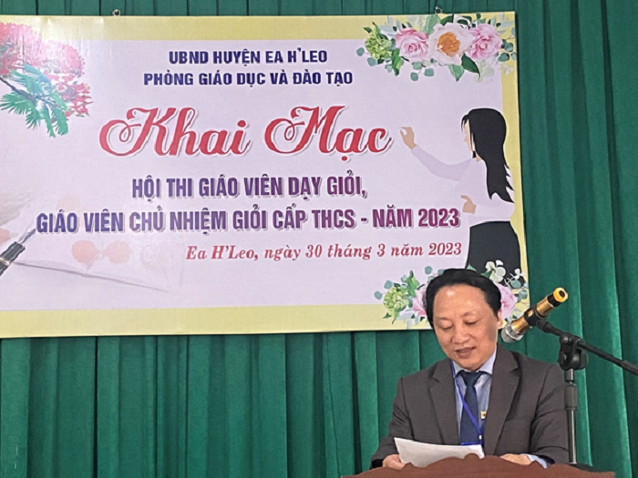 Khai mac hoi thi giao vien day gioi, giao vien chu nhiem gioi cap THCS nam 2023 2